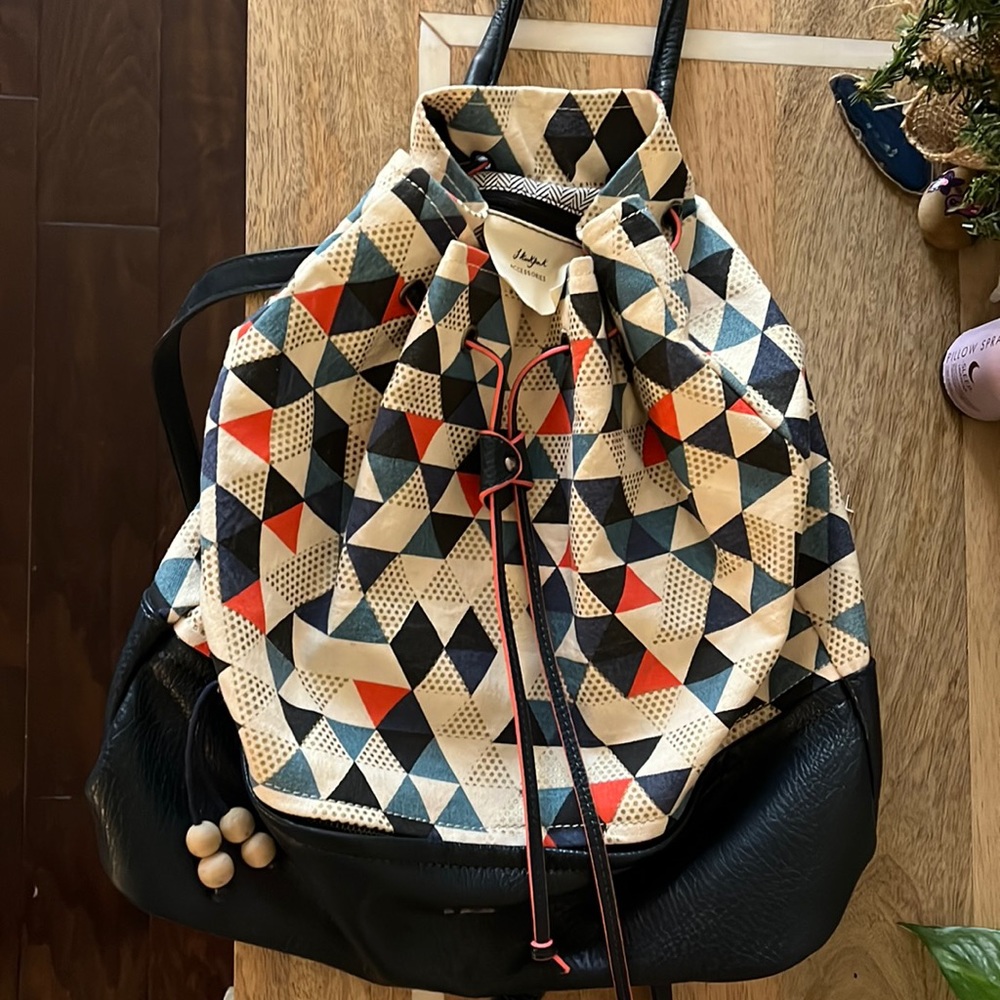 J Kunk Punk original multicolored small backpack/bag with attachable straps